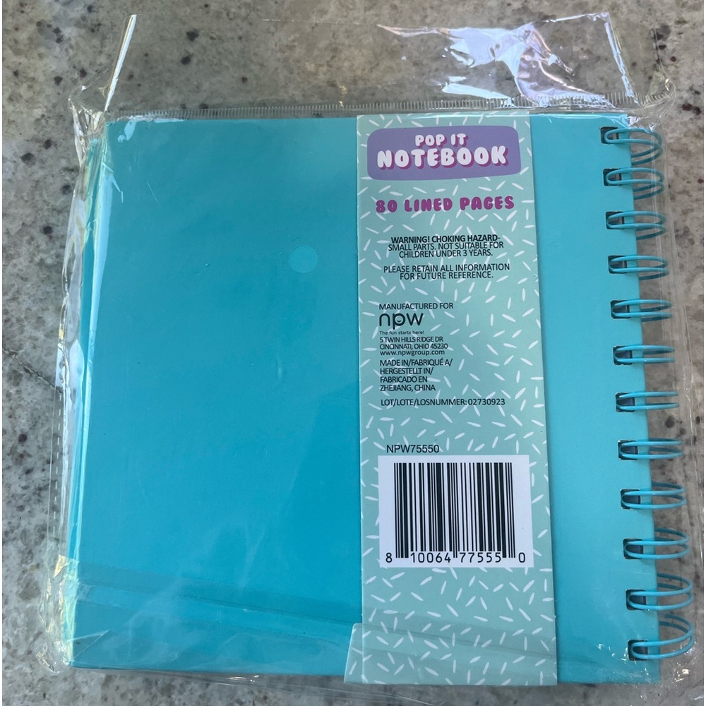 Kids Pop it Notebook